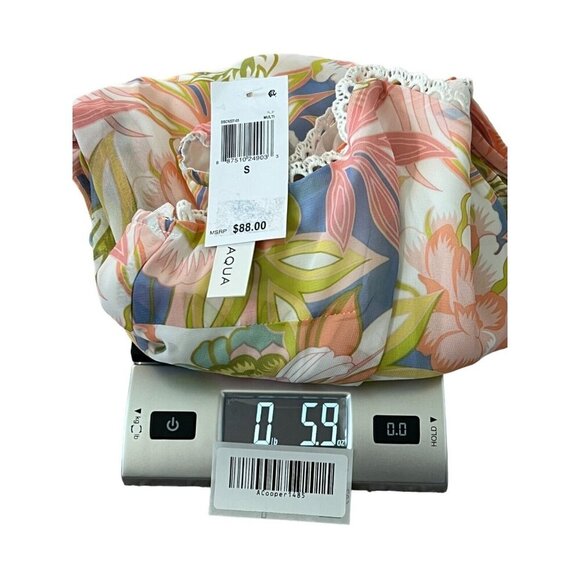 Aqua Womens Size S Floral Print Mini Trapeze Swing Sleeveless Dress NWT - Picture 14 of 14